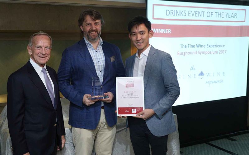 The Fine Wine Experience Wins The Drinks Business Asia Award for Best Drinks Event 2017